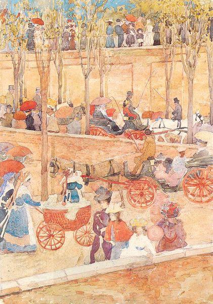 Maurice Prendergast Afternoon. Pincian Hill China oil painting art